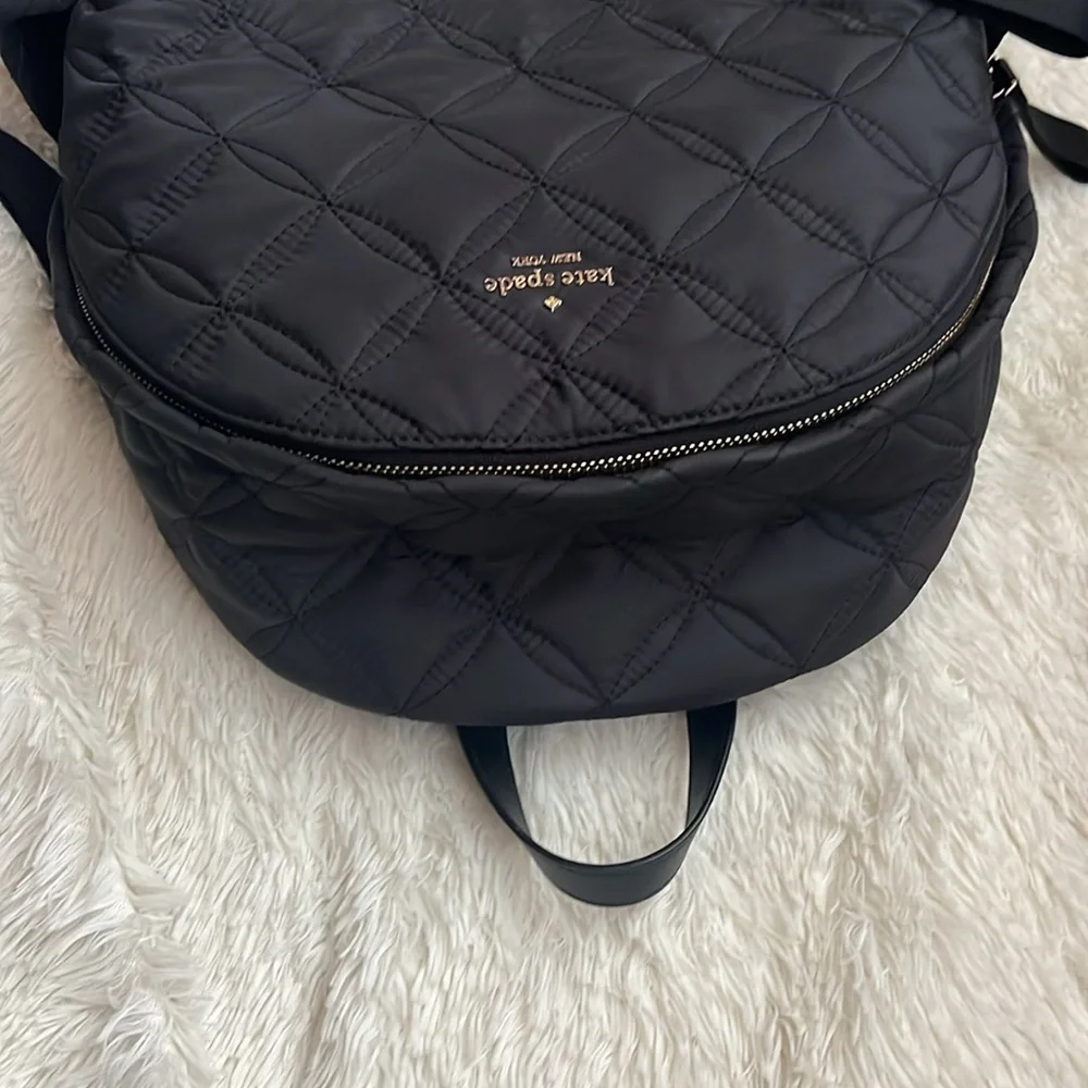 Kate Spade Black Quilted Backpack - Picture 6 of 17